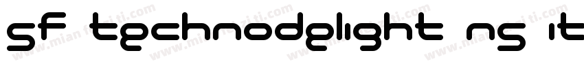 SF Technodelight NS Italic字体转换